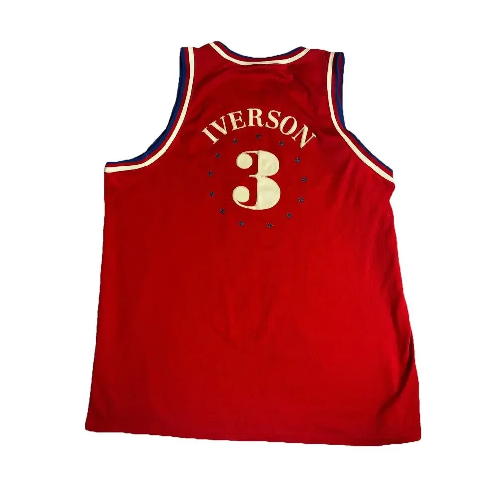 Vintage Nike NBA Philadelphia 76ers Allen Iverson #3 Jersey Size 3XL.